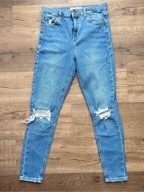 Topshop Moto Jamie High Waist Distressed Skinny Jeans